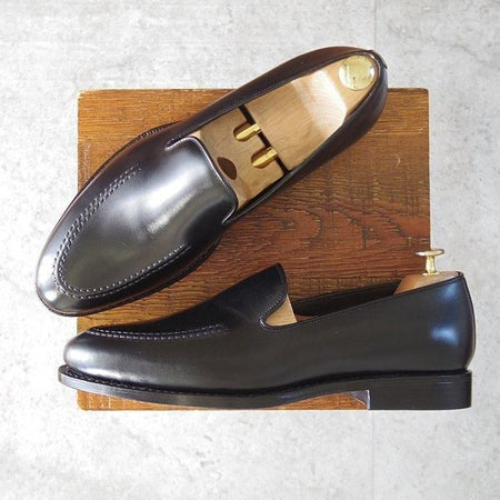未使用★ジャランスリワヤ SIZE 9【定価￥41,800-★ローファー/98957】EDWARDラスト/スリッポン/カーフ/黒/メンズ/JALAN SRIWIJAWA★m742