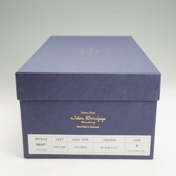 未使用★ジャランスリワヤ SIZE 9【定価￥41,800-★ローファー/98957】EDWARDラスト/スリッポン/カーフ/黒/メンズ/JALAN SRIWIJAWA★m742