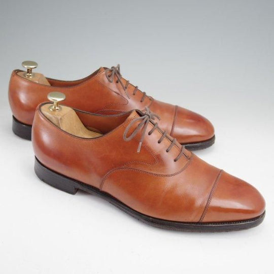 極上★エドワードグリーン 8.5E【現行定価￥217,800-★チェルシー/CHELSEA/202ラスト】ストレートチップ/カーフ/茶/EDWARD GREEN★m745