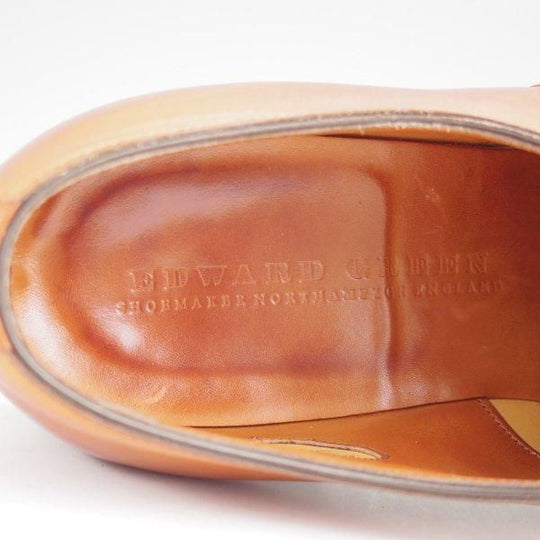 極上★エドワードグリーン 8.5E【現行定価￥217,800-★チェルシー/CHELSEA/202ラスト】ストレートチップ/カーフ/茶/EDWARD GREEN★m745