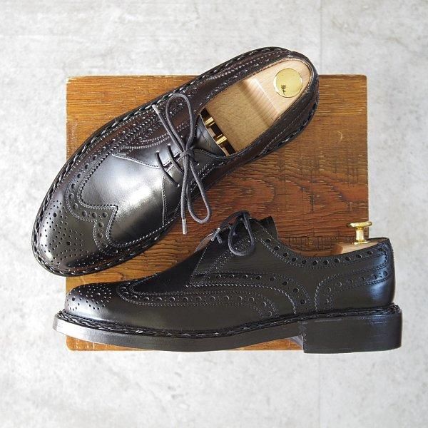 未使用★(独)ハインリッヒ・ディンケラッカー SIZE 6.5【貴重★BUDA/ブダ/フルブローグ】カーフ/黒/メンズ/Heinrich Dinkelacker★m752
