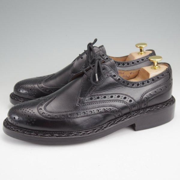 未使用★(独)ハインリッヒ・ディンケラッカー SIZE 6.5【貴重★BUDA/ブダ/フルブローグ】カーフ/黒/メンズ/Heinrich Dinkelacker★m752