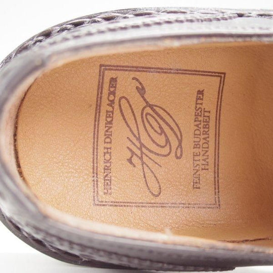 未使用★(独)ハインリッヒ・ディンケラッカー SIZE 6.5【貴重★BUDA/ブダ/フルブローグ】カーフ/黒/メンズ/Heinrich Dinkelacker★m752