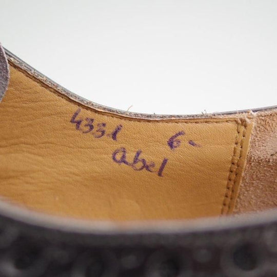 未使用★(独)ハインリッヒ・ディンケラッカー SIZE 6.5【貴重★BUDA/ブダ/フルブローグ】カーフ/黒/メンズ/Heinrich Dinkelacker★m752