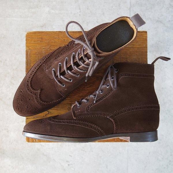 極上★トリッカーズ SIZE 7【貴重★SHIPS別注/レースアップブーツ/M7283】スエード/濃茶/メンズ/Tricker's★m753