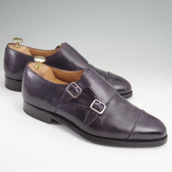 極上★トリッカーズ SIZE 7.5【現行定価10万円以上★ミュージアムカーフ仕様/LEAVENWORTH】8125/ダブルモンク/黒/メンズ/Tricker's★m759