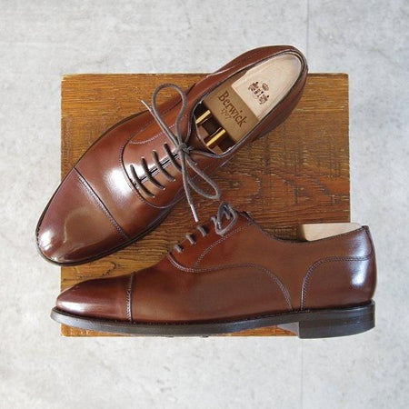 極上★(スペイン製)Berwick/バーウィック SIZE 6【合計定価￥40,260-★純正シューツリー付き/ダイナイトソール/5382】カーフ/濃茶★m760