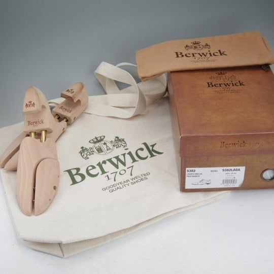 極上★(スペイン製)Berwick/バーウィック SIZE 6【合計定価￥40,260-★純正シューツリー付き/ダイナイトソール/5382】カーフ/濃茶★m760