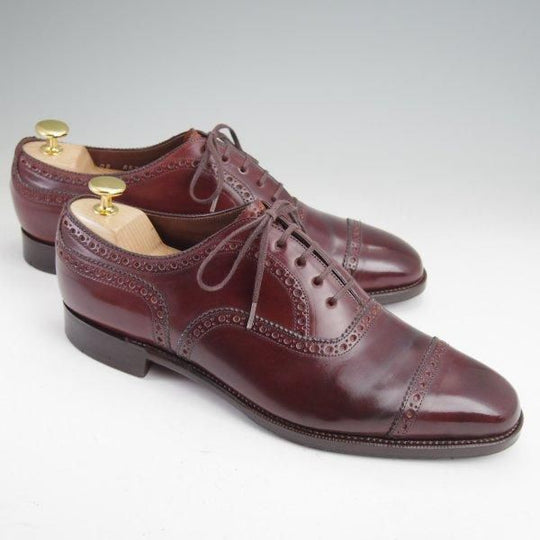 極上★MIYAGI KOGYO(宮城興業) 7E【貴重★コードバン仕様/クォーターブローグ/YOUKIHI】赤茶/World Footwear Gallery★m762