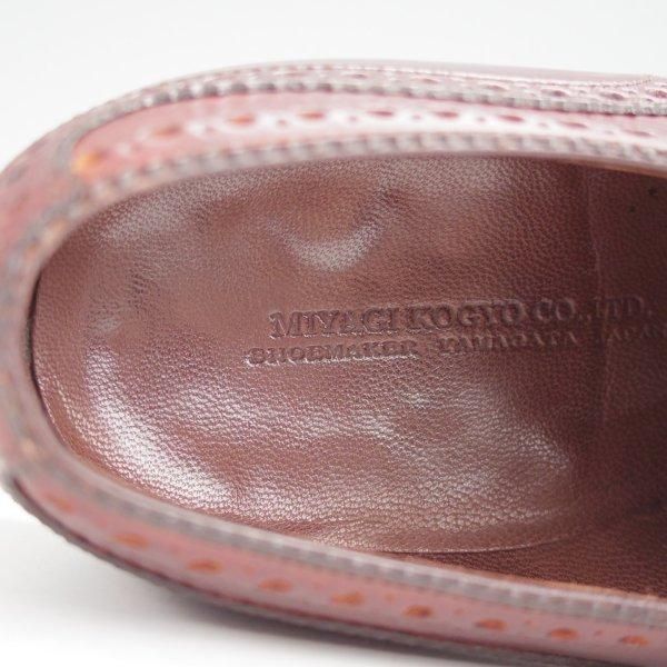 極上★MIYAGI KOGYO(宮城興業) 7E【貴重★コードバン仕様/クォーターブローグ/YOUKIHI】赤茶/World Footwear Gallery★m762