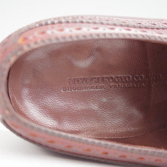 極上★MIYAGI KOGYO(宮城興業) 7E【貴重★コードバン仕様/クォーターブローグ/YOUKIHI】赤茶/World Footwear Gallery★m762
