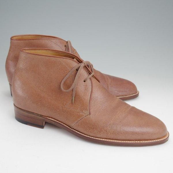 美品★(福岡)Corno blu/コルノブルゥ UK7程度【貴重★(伊)バダラッシ・カルロ社のバケッタリバース】チャッカブーツ/茶/メンズ★m771