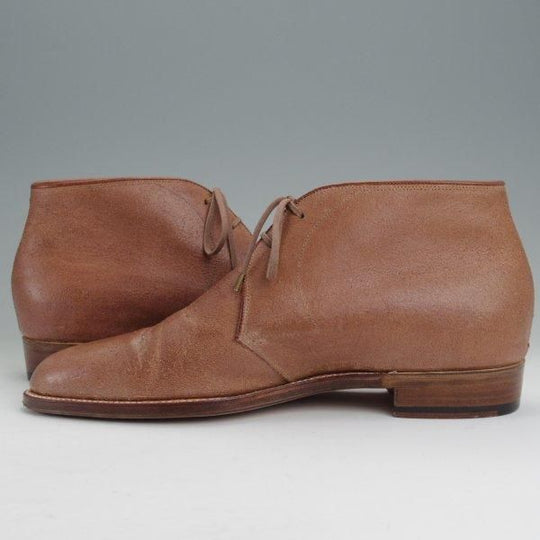 美品★(福岡)Corno blu/コルノブルゥ UK7程度【貴重★(伊)バダラッシ・カルロ社のバケッタリバース】チャッカブーツ/茶/メンズ★m771