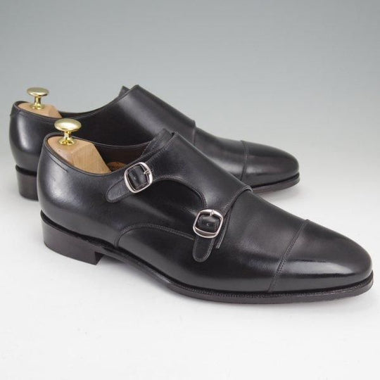 極美品★RAYMAR/レイマー SIZE 9【ハンドソーンウェルテッド製法★ダブルモンク/RM1015D】ボカルーカーフ/(仏)アノネイ社/黒★m772