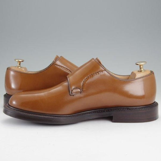 極美品★チャーチ 85F/UK8.5【貴重★SHANNON同仕様のダブルモンク/LAMBOURN】103ラスト/ポリッシュドバインダーカーフ/茶/Church's★m773