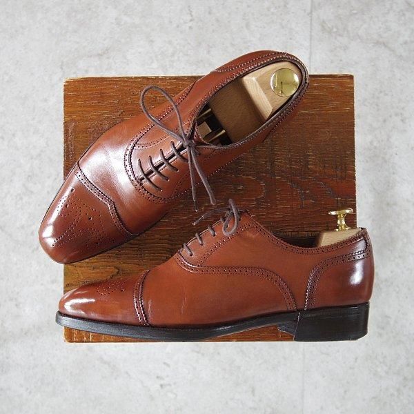 極上★(英)ガジアーノ&ガーリング 5.5E【定価￥275,000-★ダイヤモンドキャップトゥ/SAVOY】MH71ラスト/カーフ/茶/GAZIANO&GIRLING★m776