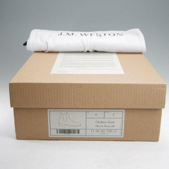 未使用★J.M.ウエストン 6E【定価￥198,000-★サイドゴアブーツ/705】39ラスト/ボックスカーフ/黒/メンズ/Weston/ウェストン★m804