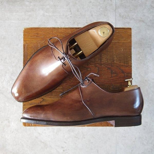 ほぼ試着程度★クロケット&ジョーンズ 6E【ハンドグレードライン★STANLEY/337ラスト】プレーントゥ/カーフ/濃茶/Crockett&Jones★m807