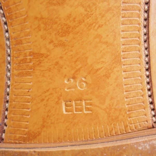 ほぼ試着程度★スコッチグレイン 26EEE【貴重★銀座・大阪店限定モデル/996】セミブローグ/カーフ/茶/メンズ/SCOTCH GRAIN★m809