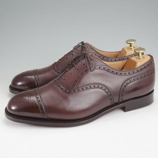 極美品★チャーチ 85F/UK8.5【定価￥176,000-★ディプロマット/DIPLOMAT】173ラスト/セミブローグ/カーフ/EBONY/濃茶/Church's★m815
