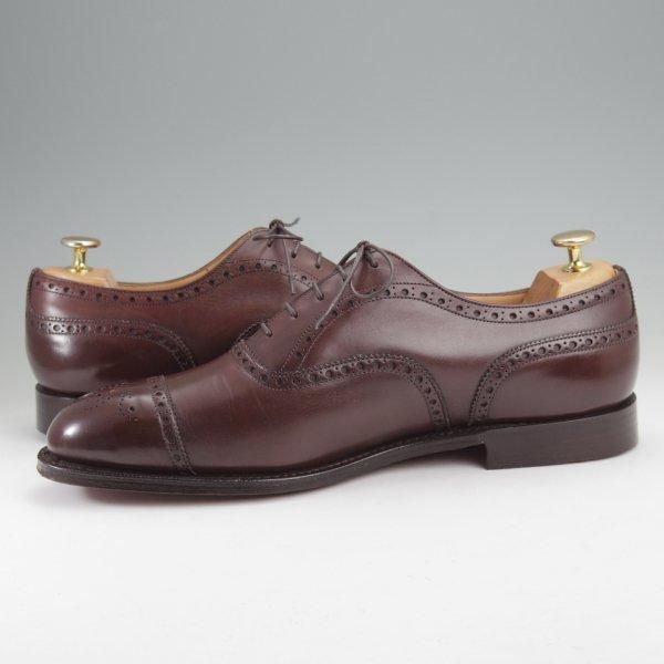極美品★チャーチ 85F/UK8.5【定価￥176,000-★ディプロマット/DIPLOMAT】173ラスト/セミブローグ/カーフ/EBONY/濃茶/Church's★m815