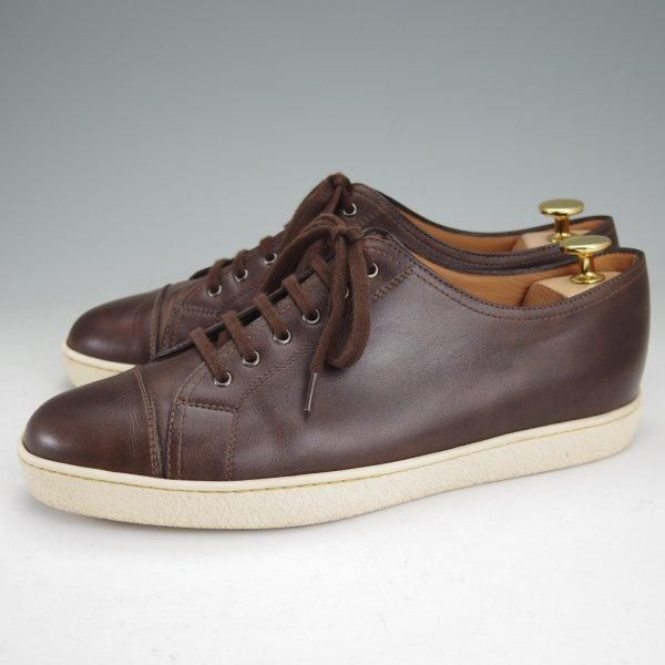 極上★ジョンロブ 6.5E【定価￥151,800-★ミュージアムカーフ仕様/LEVAH/0315ラスト】レザースニーカー/濃茶/メンズ/JOHN LOBB★m825