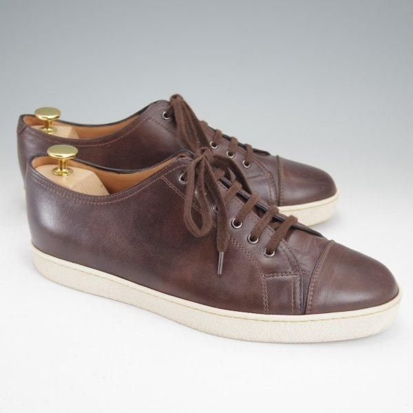 極上★ジョンロブ 6.5E【定価￥151,800-★ミュージアムカーフ仕様/LEVAH/0315ラスト】レザースニーカー/濃茶/メンズ/JOHN LOBB★m825