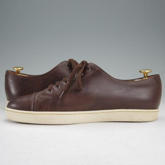 極上★ジョンロブ 6.5E【定価￥151,800-★ミュージアムカーフ仕様/LEVAH/0315ラスト】レザースニーカー/濃茶/メンズ/JOHN LOBB★m825