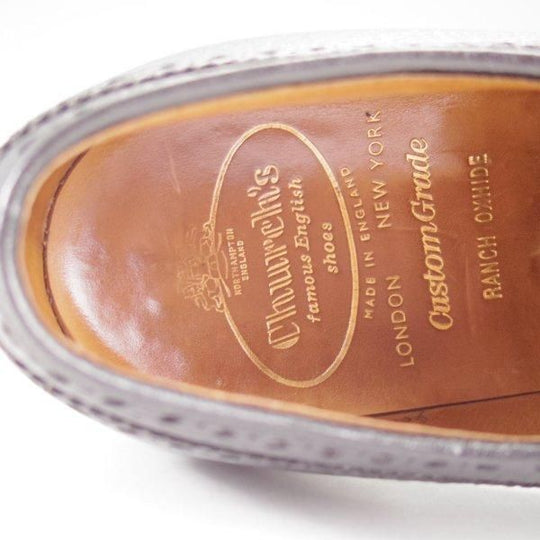 極上★チャーチ UK6.5程度【貴重★2都市ロゴ(〜70's)/RANCH OXHIDE仕様/旧チャーチ】COTSWOLD/149ラスト/フルブローグ/黒/Church's★m827