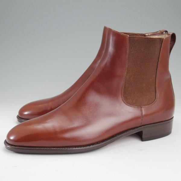極上★(伊)タニノクリスチー SIZE 7.5【定価15万円以上★サイドゴアブーツ/514】カーフ/茶/メンズ/TANINO CRISCI★m828