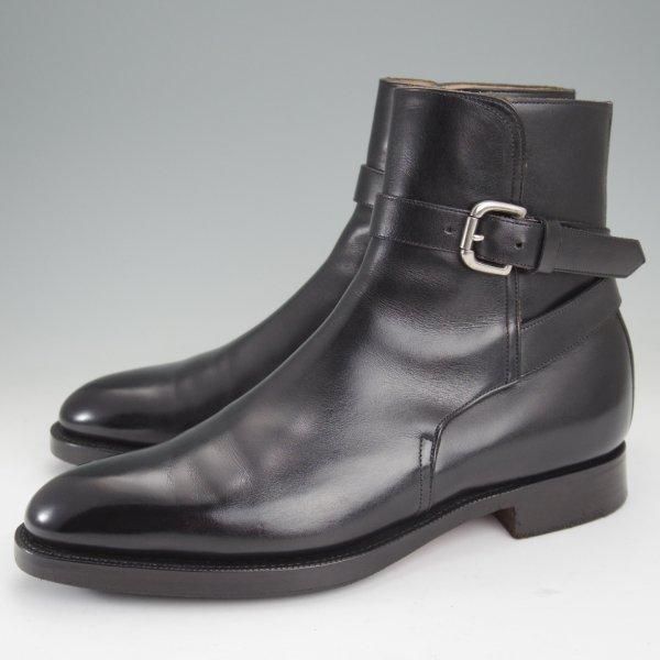 美品★エドワードグリーン UK5程度/5.5C【現行定価￥273,900-★ジョッパーブーツ/GRESHAM/旧ロゴ】82ラスト/黒/メンズ/EDWARD GREEN★m829
