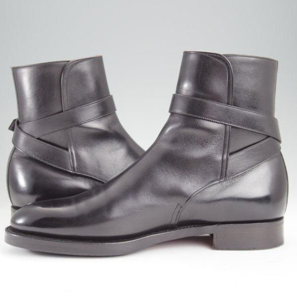 美品★エドワードグリーン UK5程度/5.5C【現行定価￥273,900-★ジョッパーブーツ/GRESHAM/旧ロゴ】82ラスト/黒/メンズ/EDWARD GREEN★m829