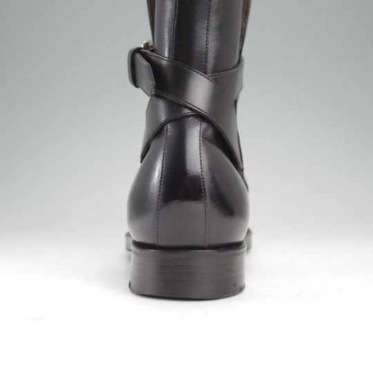 美品★エドワードグリーン UK5程度/5.5C【現行定価￥273,900-★ジョッパーブーツ/GRESHAM/旧ロゴ】82ラスト/黒/メンズ/EDWARD GREEN★m829