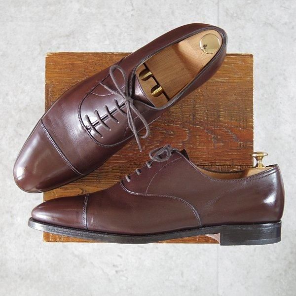 極美品★ジョンロブ 9E【現行定価￥215,600-★CITY 2/シティ/7000ラスト】ストレートチップ/カーフ/濃茶/メンズ/JOHN LOBB★m830