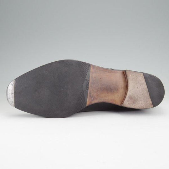 ★(浅草)RENDO/レンド SIZE 7.5【定価￥68,200-★サイドエラスティック/7703】770ラスト/カーフ/黒/メンズ★m832