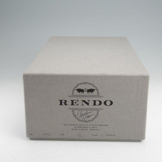 ★(浅草)RENDO/レンド SIZE 7.5【定価￥68,200-★サイドエラスティック/7703】770ラスト/カーフ/黒/メンズ★m832