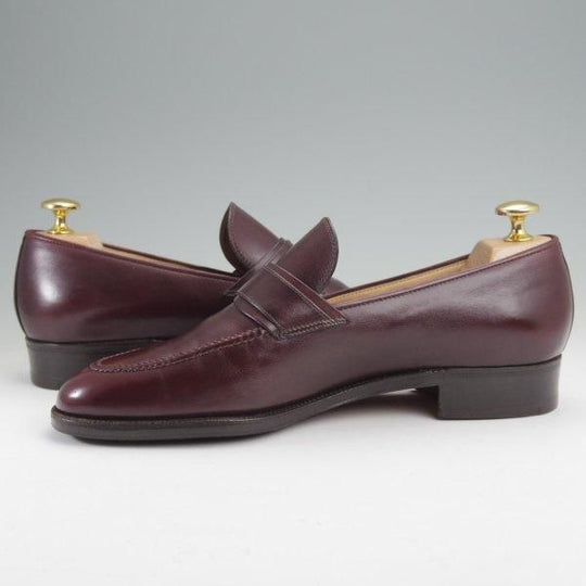 ★(伊)タニノクリスチー SIZE 5.5【定価15万円以上★ストラップローファー/赤茶】スリッポン/カーフ/メンズ/TANINO CRISCI★m833