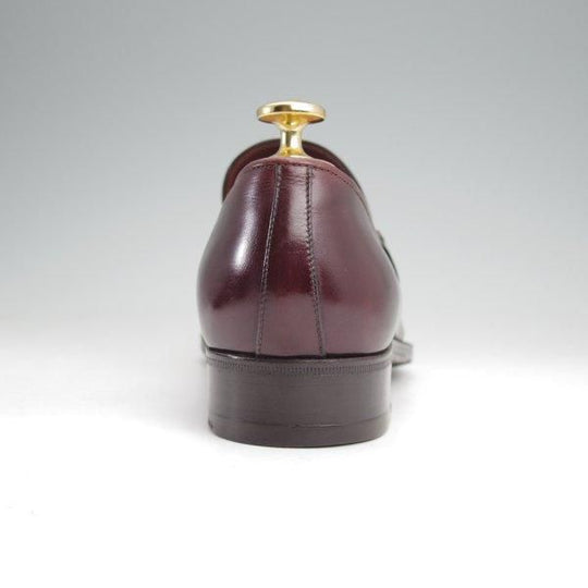 ★(伊)タニノクリスチー SIZE 5.5【定価15万円以上★ストラップローファー/赤茶】スリッポン/カーフ/メンズ/TANINO CRISCI★m833