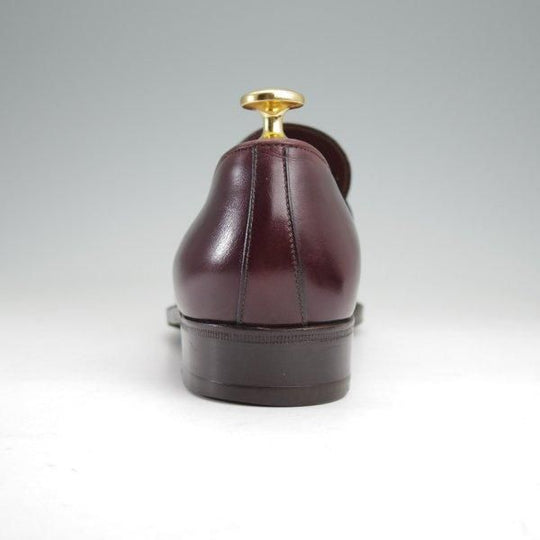 ★(伊)タニノクリスチー SIZE 5.5【定価15万円以上★ストラップローファー/赤茶】スリッポン/カーフ/メンズ/TANINO CRISCI★m833