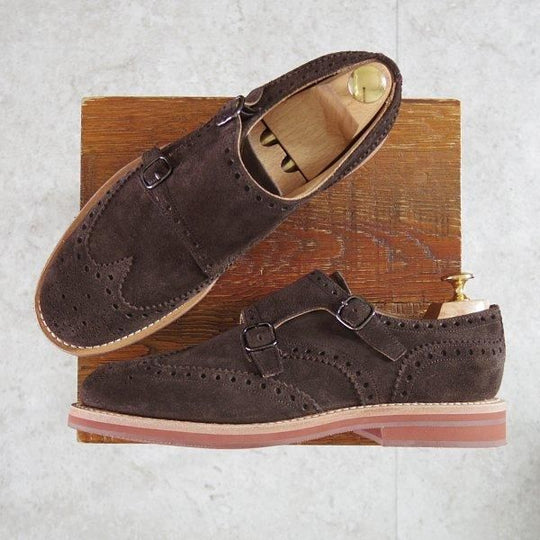 未使用★チャーチ 65G/UK6.5【貴重★Otter Proof(撥水スエード)仕様/ KELBY 3】81ラスト/ダブルモンク/濃茶/メンズ/Church's★m836