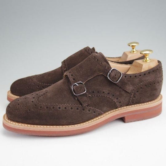 未使用★チャーチ 65G/UK6.5【貴重★Otter Proof(撥水スエード)仕様/ KELBY 3】81ラスト/ダブルモンク/濃茶/メンズ/Church's★m836