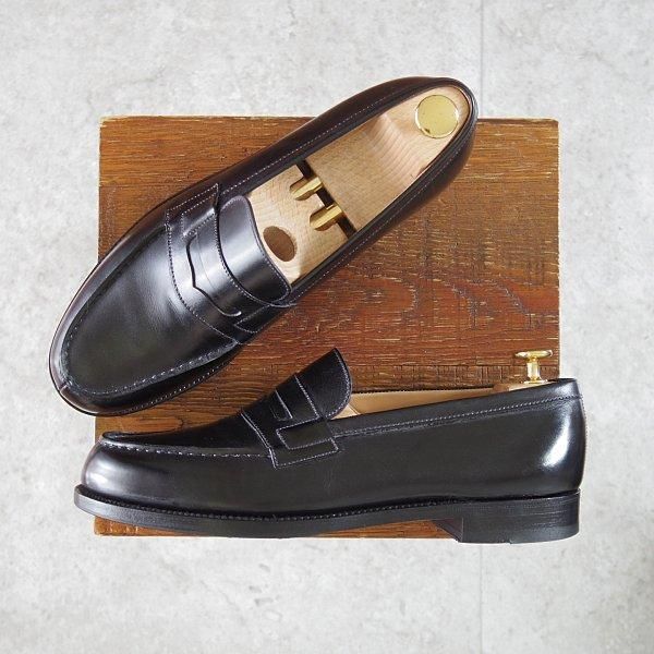 美品★J.M.ウエストン 6.5C【定価￥151,800-★180/コインローファー】41ラスト/ボックスカーフ/黒/Weston/ウェストン★m841