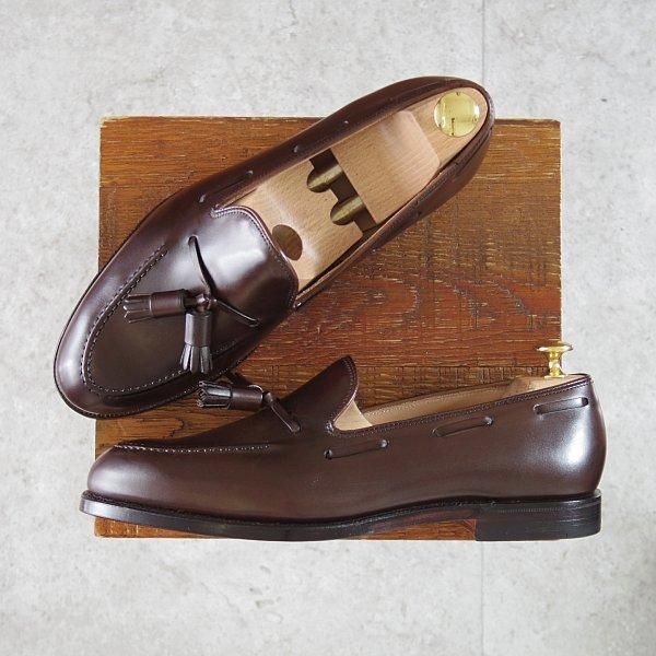 未使用★クロケット&ジョーンズ 7E【定価￥126,500-★CAVENDISH 2/キャベンディッシュ】325ラスト/タッセルローファー/カーフ/濃茶★m843