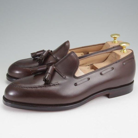 未使用★クロケット&ジョーンズ 7E【定価￥126,500-★CAVENDISH 2/キャベンディッシュ】325ラスト/タッセルローファー/カーフ/濃茶★m843