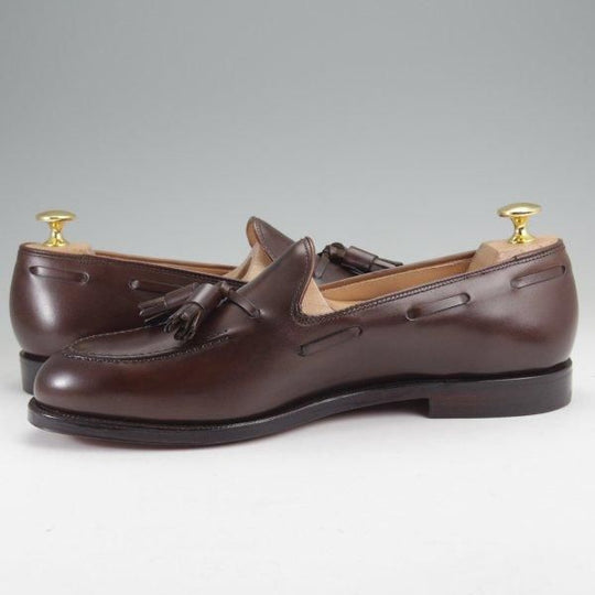 未使用★クロケット&ジョーンズ 7E【定価￥126,500-★CAVENDISH 2/キャベンディッシュ】325ラスト/タッセルローファー/カーフ/濃茶★m843