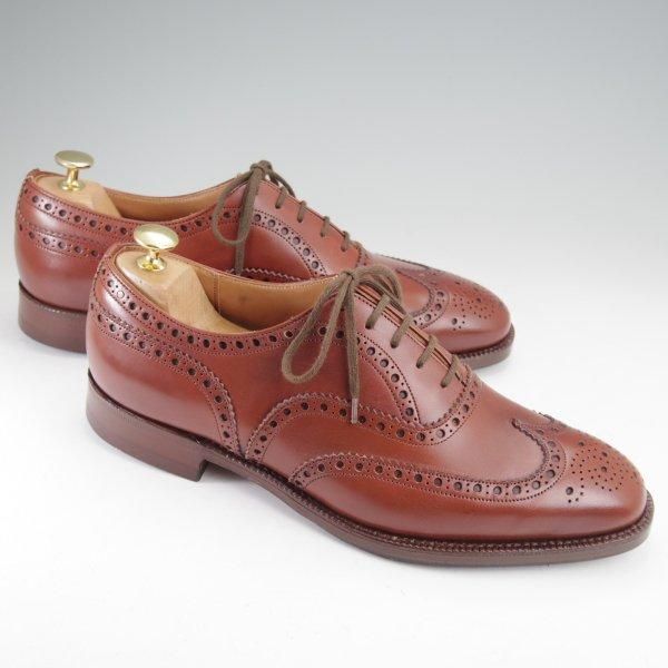 ほぼ試着程度★チャーチ 90F/UK9【旧チャーチ★CHETWYND/73ラスト】4都市ロゴ過渡期/チェットウィンド/フルブローグ/茶/Church's★m845