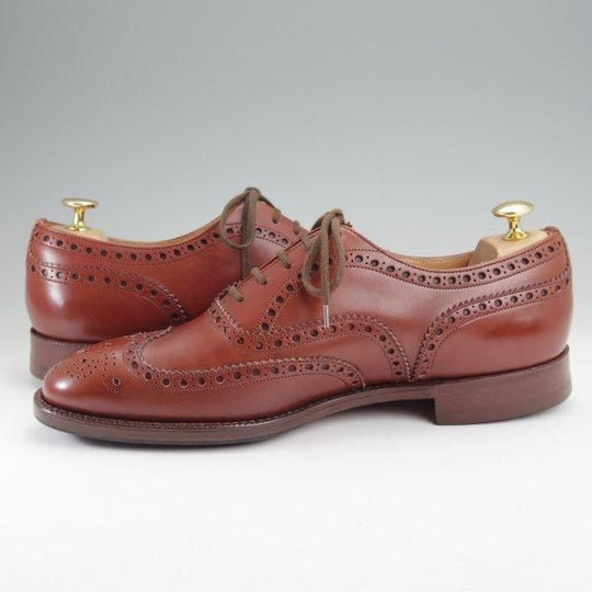 ほぼ試着程度★チャーチ 90F/UK9【旧チャーチ★CHETWYND/73ラスト】4都市ロゴ過渡期/チェットウィンド/フルブローグ/茶/Church's★m845