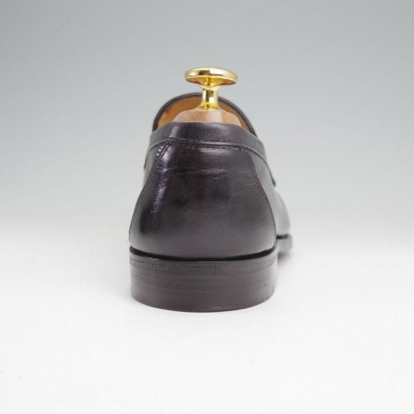 極美品★ジョンロブ SIZE 5.5【貴重★エルメス別注/HERMES/ミュージアムカーフ】HENRI/H513ラスト/コインローファー/黒/JOHN LOBB★m846