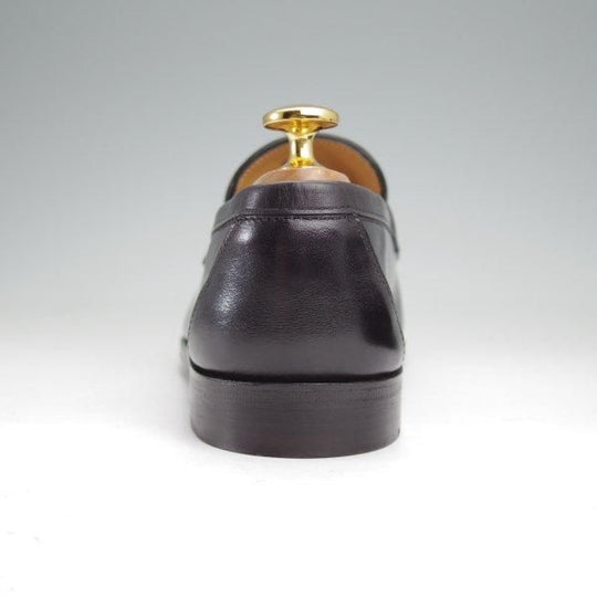 極美品★ジョンロブ SIZE 5.5【貴重★エルメス別注/HERMES/ミュージアムカーフ】HENRI/H513ラスト/コインローファー/黒/JOHN LOBB★m846