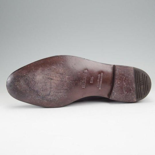 極美品★ジョンロブ SIZE 5.5【貴重★エルメス別注/HERMES/ミュージアムカーフ】HENRI/H513ラスト/コインローファー/黒/JOHN LOBB★m846